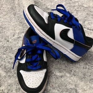 Nike Kids Black and Blue Dunk Lows